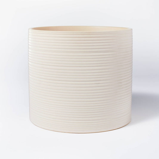 7" X 8" Textured Ceramic Vase Off White - Threshold™ Designed with Studio McGee