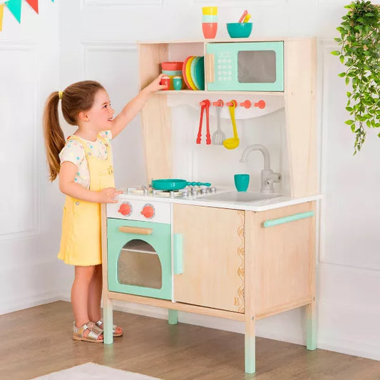 B. Toys Wooden Play Kitchen - Mini Chef Kitchenette