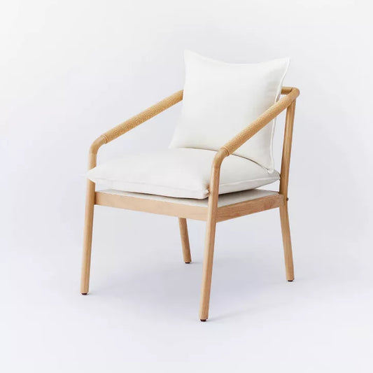 Accent Chair with Wood Frame Natural
