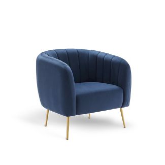 Accent Chair - Navy & Gold