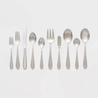 45pc Luxor 18/10 Stainless Steel Flatware Set - Threshold Signature™