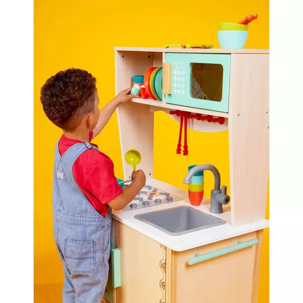 B. Toys Wooden Play Kitchen - Mini Chef Kitchenette