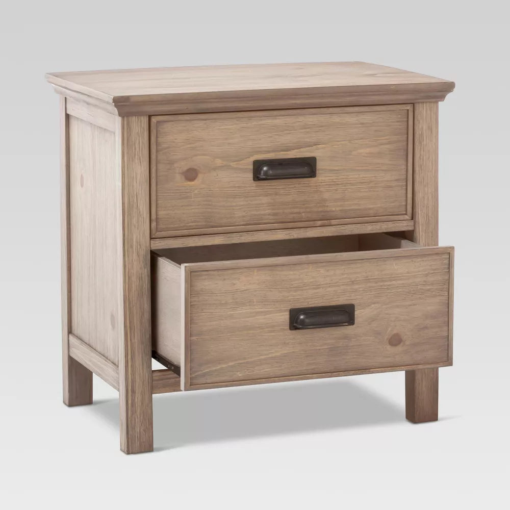 Nightstand with 2 Drawer