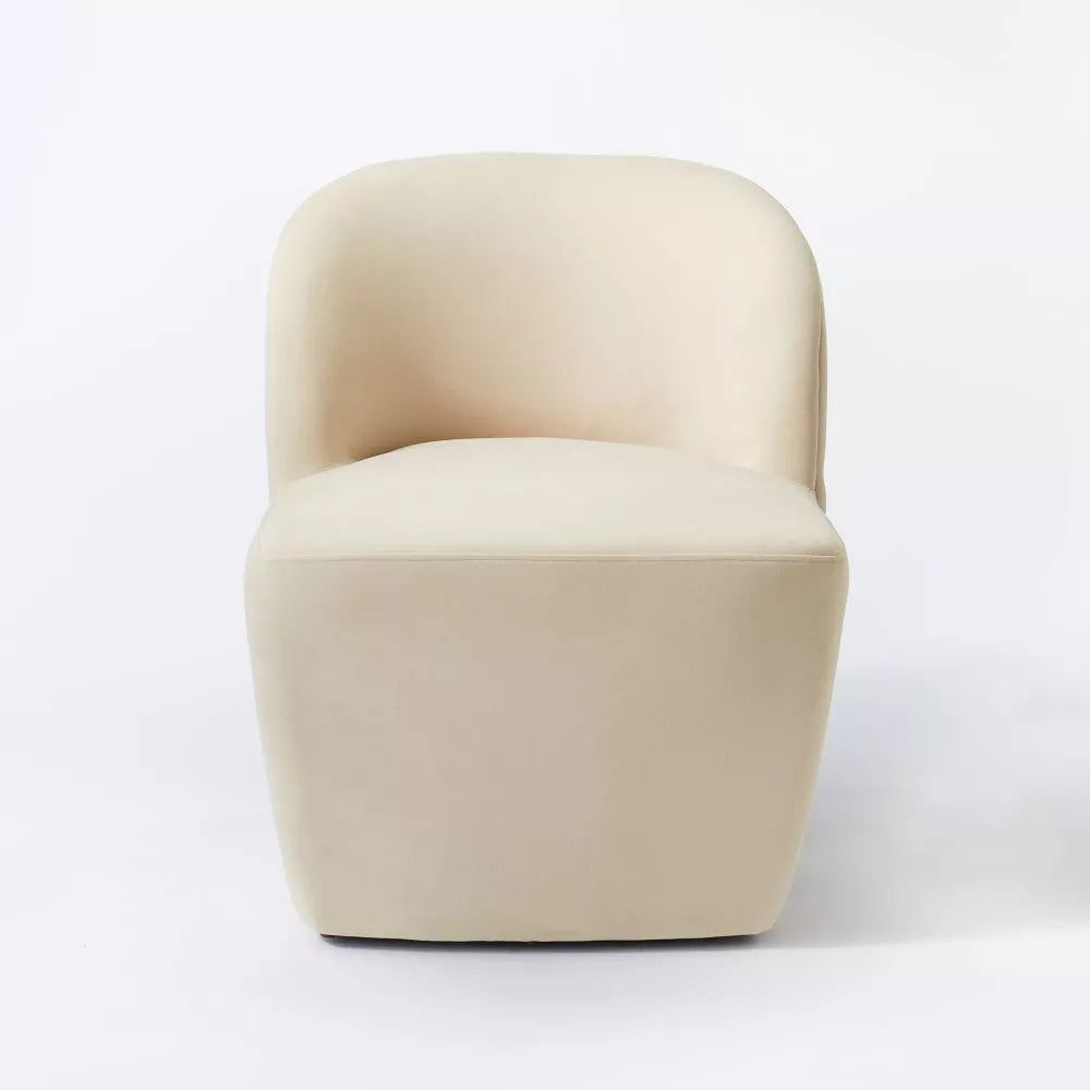 Set of 2 Swivel Accent Chair - Light Beige