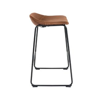 Set of 2 Barstools - Brown