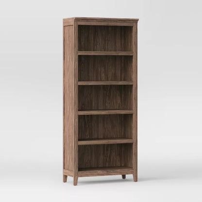 72" 5 Shelf Bookcase - Walnut Brown