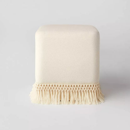 Fringe Cube - Cream