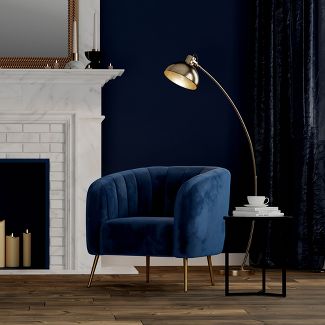 Accent Chair - Navy & Gold