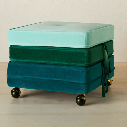 Stackable Pouf with Casters