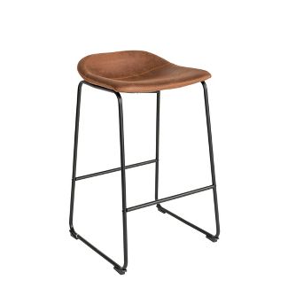 Set of 2 Barstools - Brown