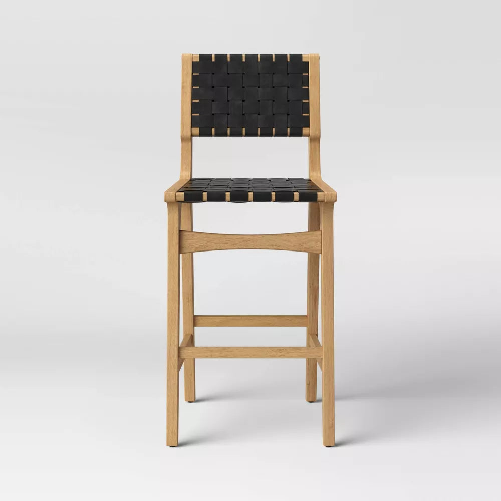 3 Woven Barstool - Black/Natural