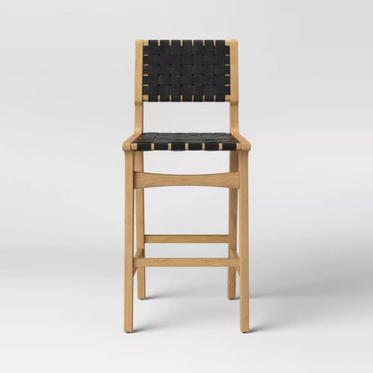 3 Woven Barstool - Black/Natural