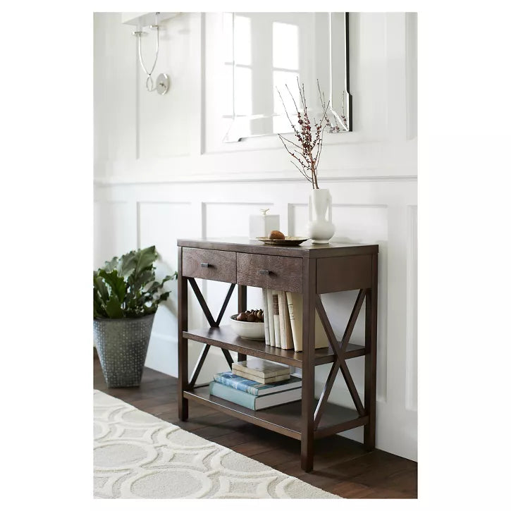 Console Table with 2 Shelf and Drawers